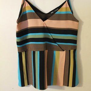 ZARA Multi Colored Stripe Tank